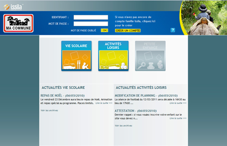 Aperçu de l'interface agent Issila